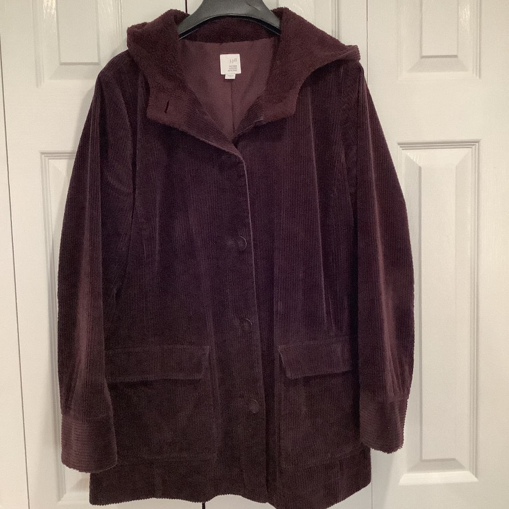 JJIll aubergine corduroy coat Medium